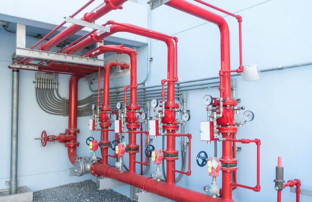 Water sprinkler and fire alarm system, water sprinkler control system and pipelines of industrial.